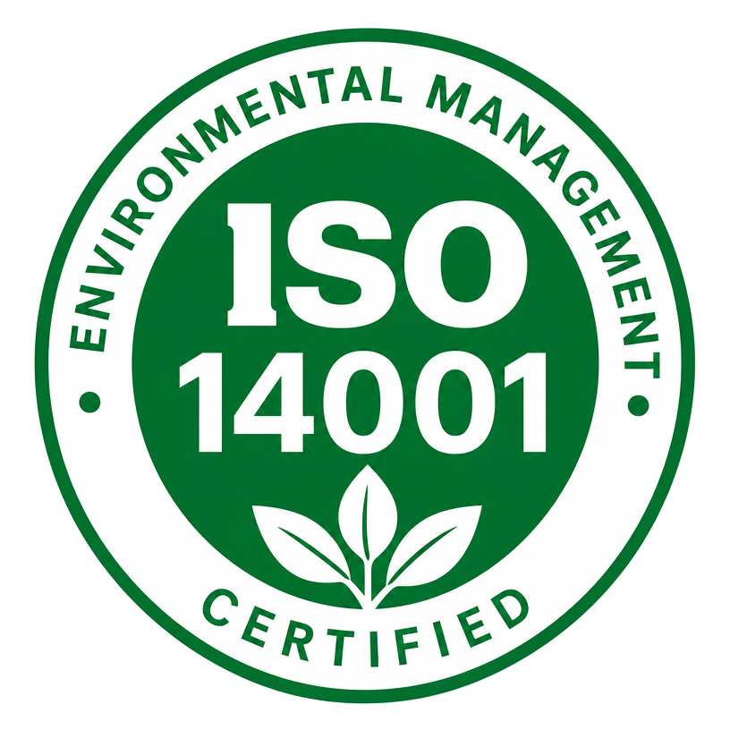 ISO 14001 certified — Environmental Management Systems