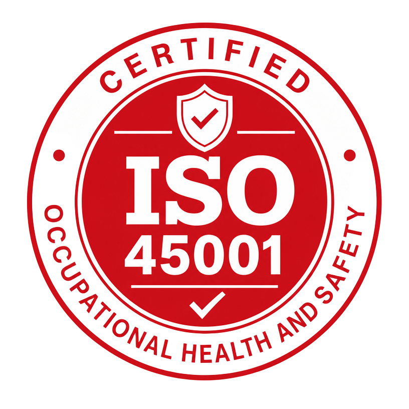 ISO 45001 certified — Occupational Health & Safety Management Systems