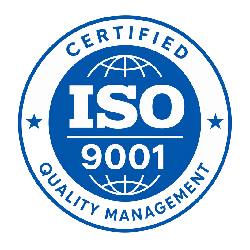ISO 9001 certified — Quality Management Systems
